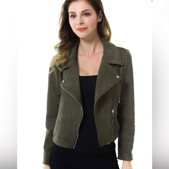 Suede bcbg bomber jacket - Picture 2 of 6